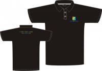 Children's Fruit of the Loom Polo Shirt, with 2 button collar and ribbed flat knit collar and cuff.
Available in BLACK ONLY.
65% Polyester 35% Cotton Blend. Embroidered Logo/Text.

Please Allow 14 days for manufacture & delivery.

Postage Included
