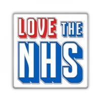 Vintage style 'Love the NHS' metal pin badge.

Enamel filled with epoxy coating with butterfly pin fastening.

Supplied on Smile4Wessex card mount. 

Includes postage